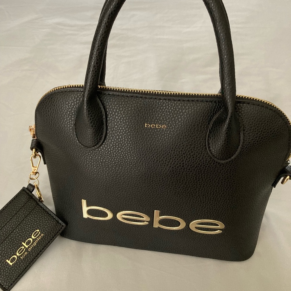 Black small every day bag with a strap